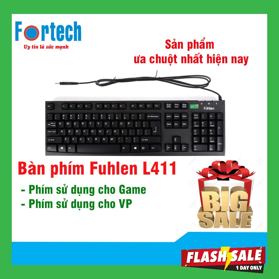 Bàn phím máy tính Fuhlen L411