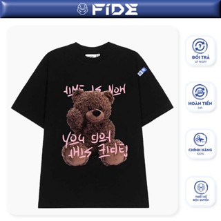 Áo thun FIDE phông trơn nam nữ cổ tròn FIDE GẤU KOREA