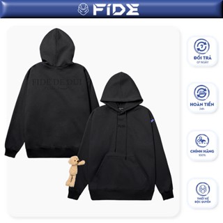 Áo hoodie FIDE TEDDY đính gấu phông trơn nam nữ HOODIE - HD09 (Tặng kèm gấu)