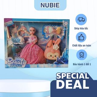  Bộ Đồ Chơi Búp Bê Công Chúa Elsa Kèm Phụ Kiện Trang Điểm Làm Đẹp Búp Bê Cho Bé Gái Búp Bê Tóc Mây-Hồng 
