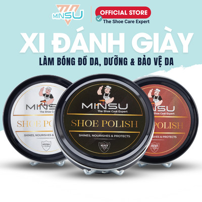 Xi Đánh Giày Shoe Polish MINSU M7939 Dạng Sáp Giúp Đánh Bóng, Dưỡng và Bảo Vệ Cho Giày, Đồ Da, Ghế Sofa, Nội Thất Xe Hơi