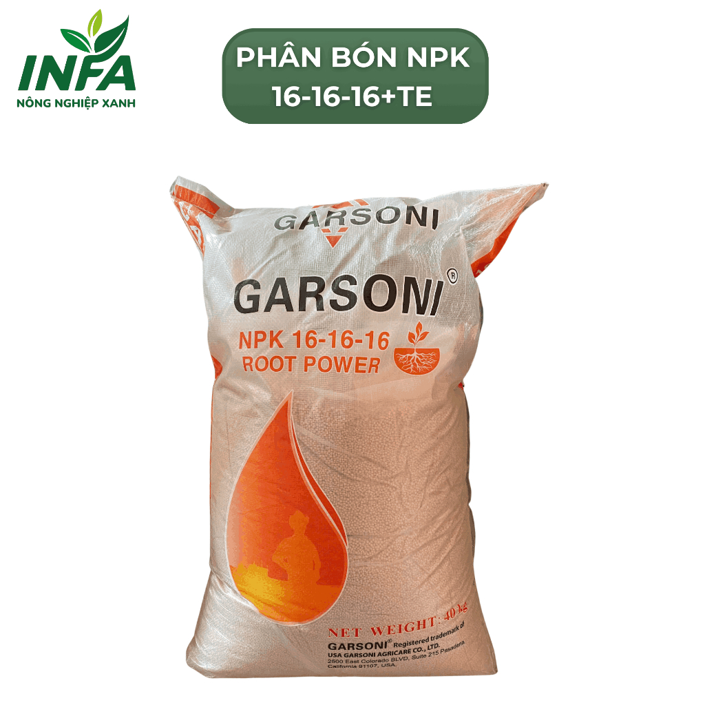 500gr phân bón NPK bổ sung vi lượng 16-16-16+TE