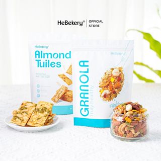 Combo 200g Bánh Ngói Hạnh Nhân + 250g Granola Truly Healthy 3 Vị Dinh Dưỡng HEBEKERY by HEBE