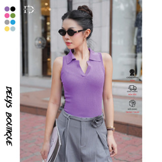 Áo Len Sát Nách Cổ V Nhiều Màu Delys DLAC50