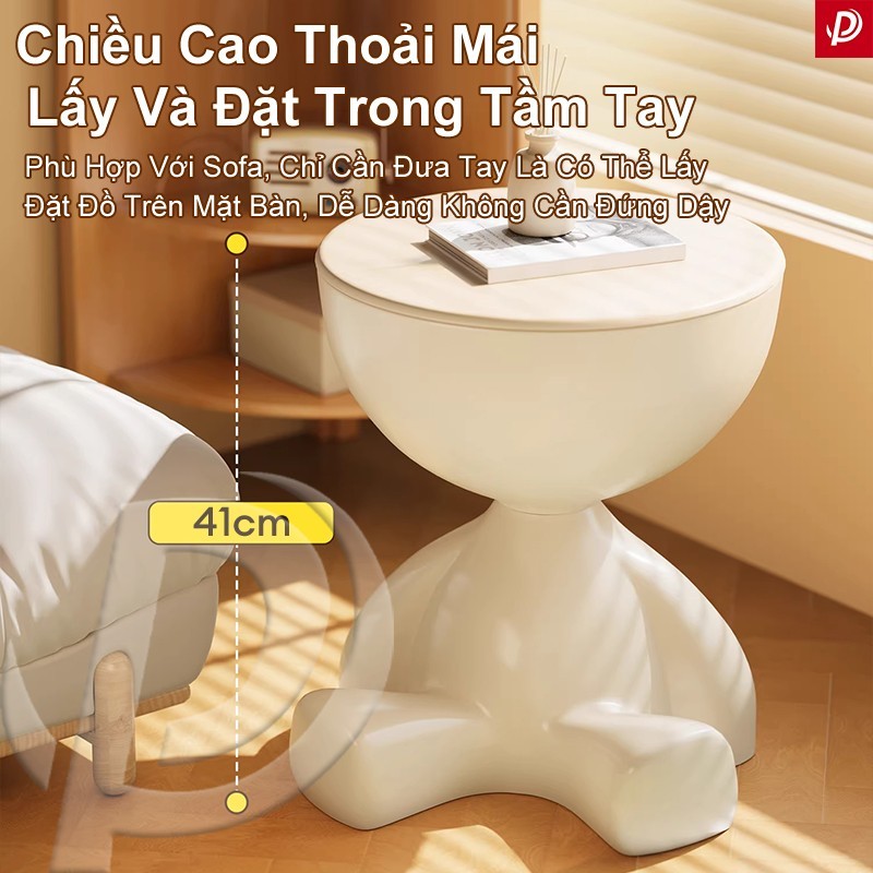 Plas Bàn Cạnh Sofa Bàn Bên Phòng Khách Phòng Ngủ Nhỏ dễ thương Gọn Dễ Vệ Sinh Vật liệu chất lượng | BigBuy360 - bigbuy360.vn