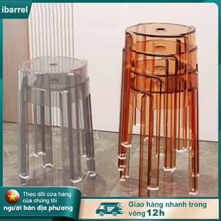 Ghế ăn đẹp ghế nhựa trong suốt xếp chồng bền đơn giản dễ vệ sinh chống thấm nước tiết kiệm không gian