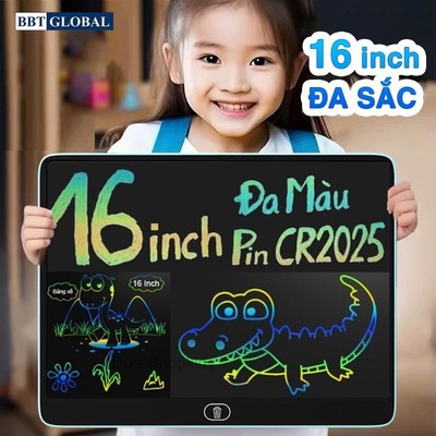 Bảng vẽ tự xóa điện tử đa sắc màu cỡ lớn 16 inch BBT Global