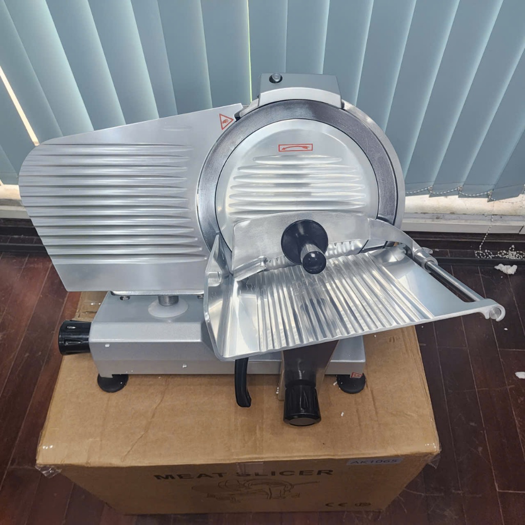 Máy Thái Thịt Tươi Sống, đông lạnhThịt Chín, Cắt Rau Củ Quả ES250. Máy Thái Lát Thịt Có Chỉnh Kích Cỡ. Bảo Hành 12 Tháng