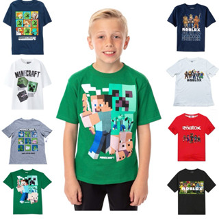 Áo thun bé trai/ BG tay ngắn Roblox Minecraft size đại 5-18/24-52kg vnxk
