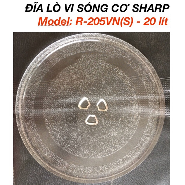 Đĩa lò vi sóng cơ SHARP R-205VN(S)- 20 lít đĩa thủy tinh