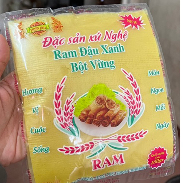 Vỏ Ram Hà Tĩnh. Bánh Ram Hà Tĩnh Nghệ An không chất bảo quản làm bánh đa nem, cuốn chả giò