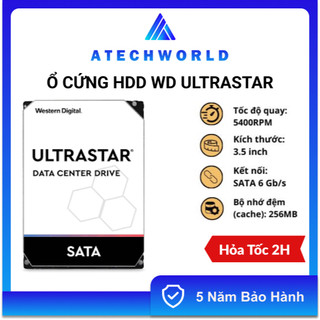 Ổ Cứng Enterprise WD Ultrastar 4TB 6TB 8TB 10TB 12TB – Hàng Chính Hãng - BH 5 Năm - Có Xuất VAT