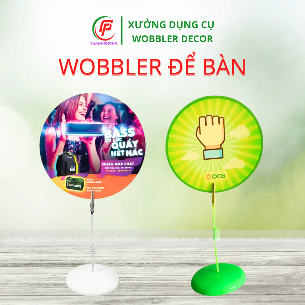[ CHÂN ĐẾ ĐỂ BÀN KẸP NHỌN ] wobbler để bàn, chân đế quảng cáo, wobbler quảng cáo, wobbler lò xo