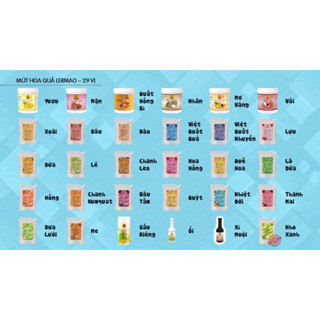  Gấu LerMao - maomao - Túi Mứt 1kg vị Đào   Dâu   Xoài   Lá Dứa   Hoa Quả   Dâu Tằm   Thanh Mai   Việt Quất   Mận   Lê 