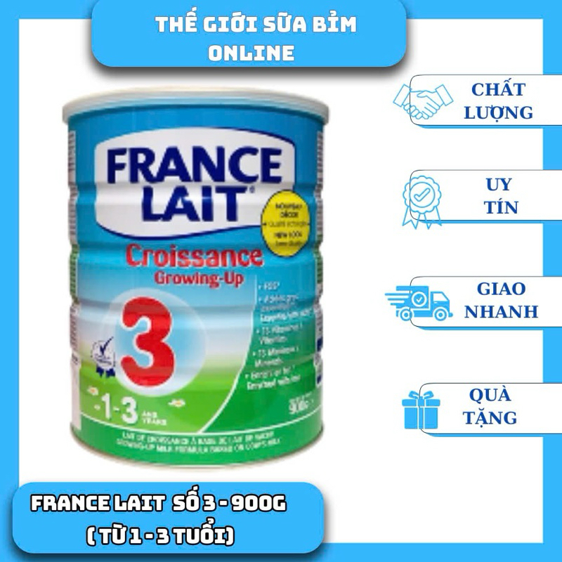 COMBO 4 hộp Sữa Công Thức France Lait số 3 - 900g