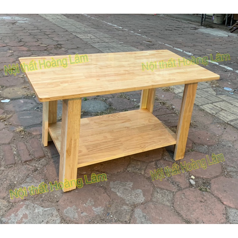 (Ship hoả tốc) Bàn trà gỗ cao su tự nhiên cao 50cm