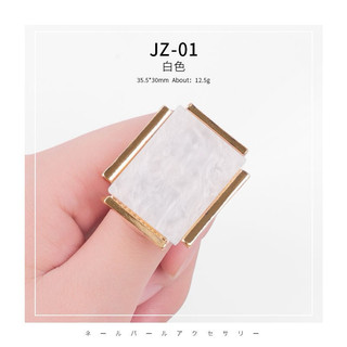 Nhẫn đá thạch pha màu nail