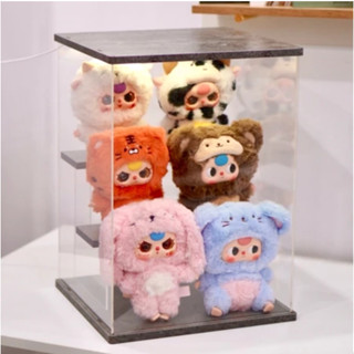 Tủ Trưng Bày Mô Hình Baby Three, Labubu Cao Cấp, Tủ Gỗ Mica Trong Suốt, Hộp Đựng Chống Bụi Bẩn