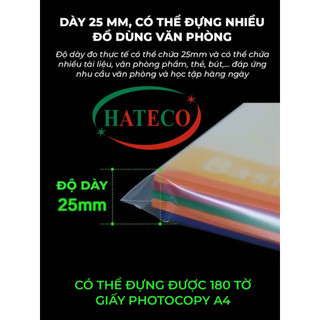 100 túi clearbag khổ A4 mỏng TL05 - Túi Khuy Clear bag đựng tài liệu lưu trữ giấy tờ - Túi cúc