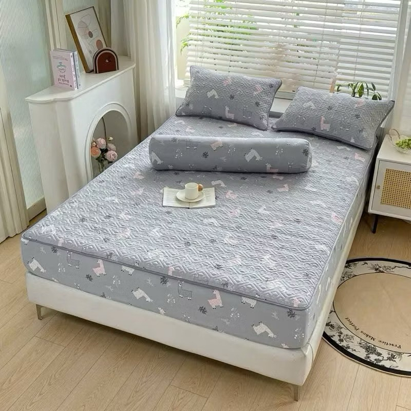 Ga giường trần bông cotton đũi hàn hàng nhập khẩu không kèm vỏ gối