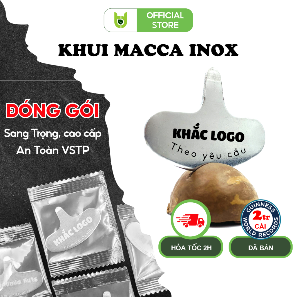 đồ khui hạt macca inox, dụng cụ tách hạt macca bằng inox, 200 cái / kg