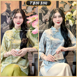  Đồ lam phối nơ cho nữ TINH NHI sang trọng và thanh lịch PP268 