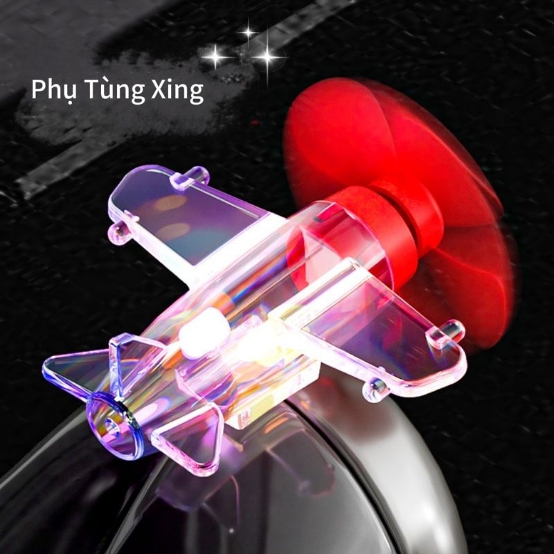 May bay trang trí xe máy,oto,xe điện,xe đạp,máy bay mini phát sáng đèn led máy bay,năng lượng gió, p