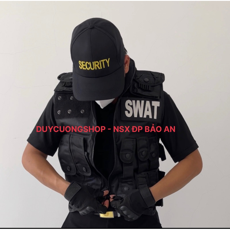 Nón Thêu SECURITY ( chất kaki mềm mát )