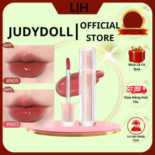 Son JUDYDOLL tint  Iced Tea Watery Lip Gloss Môi bóng Căng mọng Không dính Nhẹ môi 2,4g
