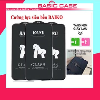 8.900 Kính cường lực iphone baikô chống vân tay có màng bảo vệ full màn ip 7plus xs xsmax 11 12 13 14 15 16 pro max plus