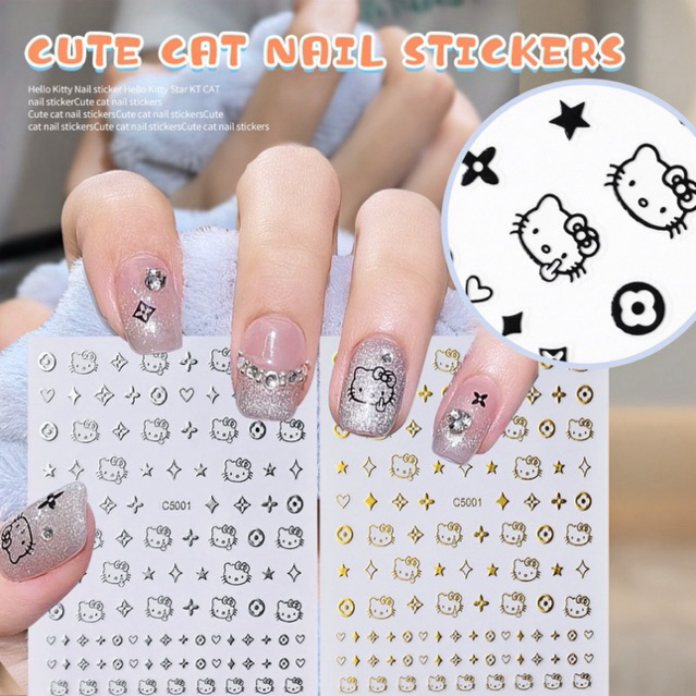 sticker dán móng KITTY