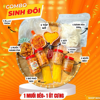 [SINH ĐÔI] COMBO BÁNH TRÁNG PHƠI SƯƠNG ÚT CƯNG M2 TẶNG COMBO MUỐI BÉO HOT TREND NHÀ PACO FOOD-đồ ăn vặt snack