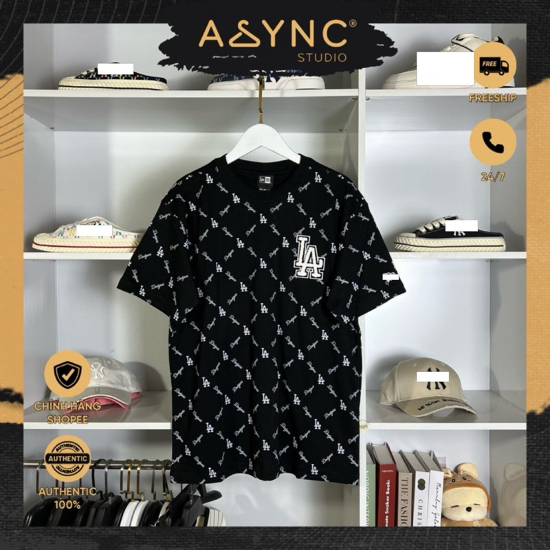 (Auth) Áo Thun NE LA Monogram Dodgers Màu Đen | CODE: 13573976 - Async Studio Chuyên New Era Authent