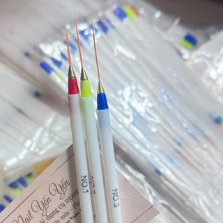 bộ 3 cọ râu dài vẽ móng nail
