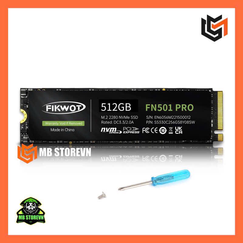 Ổ Cứng SSD M.2 NVME /SATA3 FIKWOT FN501 Pro 256GB/512GB - M.2 2280 PCIe 3.0 - Bảo hành 3 năm