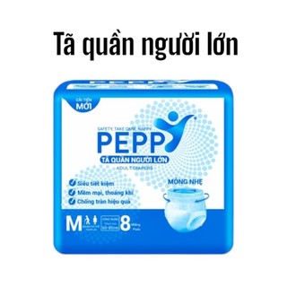 TÃ/BỈM QUẦN NGƯỜI LỚN PEPPY SIZE M 80 MIẾNG 60_88CM SIÊU THẤM, KHÔ THOÁNG,CHỐNG HĂM HIỆU QUẢ