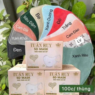 Thùng 200 cái Khẩu trang 5d tuấn huy kháng khuẩn 