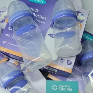Bình sữa Lansinoh thần thánh núm ti siêu mềm cho bé tập ti bình dung tích 160ml/240ml