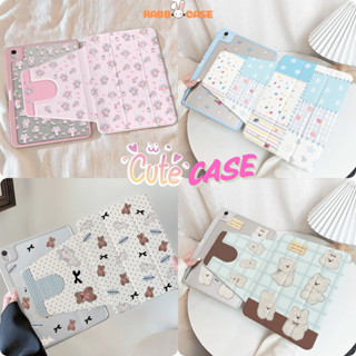 Bao da iPad in hình cute, xoay 360 độ, nắp gập tam giác, mặt lưng chống ố, Gen 7/8/9, Air 3/4/5/6, Pro 11, 12.9, 13 inch