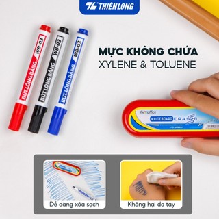  Bút Dạ Viết Bảng Trắng Xóa Được Chất Lượng Cao Bút Lông 3 Màu Xanh Đen Đỏ THIÊN LONG 