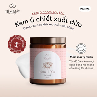[TÓC KHÔ] Kem ủ tóc KHÔNG SILICONE tinh chất dừa Tiệm Mây giúp dưỡng ẩm và phục hồi tóc - Handmade