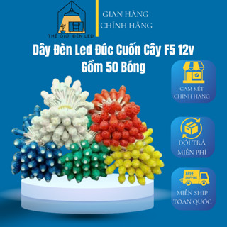 Dây Đèn Led Đúc Cuốn Cây F5 12v Gồm 50 Bóng Chiếu Sáng Ngoài Trời Decor Quán Cafe 6