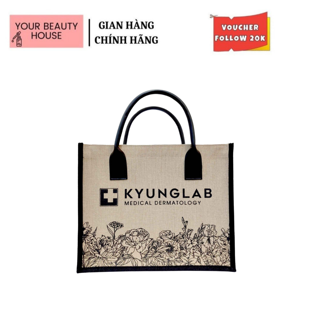 Túi vải CANVAS Kyunglab Tay xách bằng Da 2024