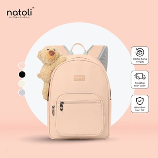 Balo nữ thời trang gấu bông NATOLI cute, hàn quốc, đi học, nhiều ngăn BST Dreamy Teddy Bear School Backpack B16