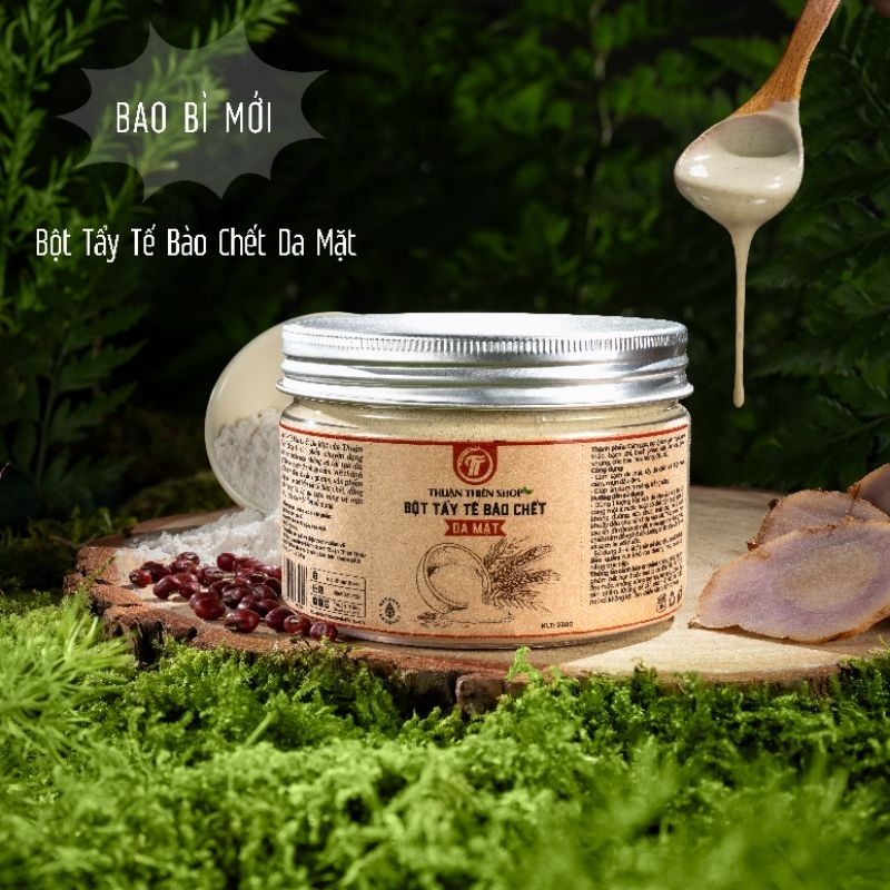 Bột tẩy tế bào chết cho da mặt Thiên Nhiên Thuận Thiên shop sạch tế bào chết, sáng da