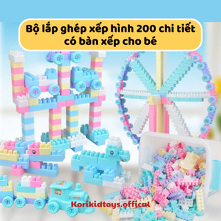 Bộ lắp ghép mô hình màu sắc dễ thương 200 chi tiết cho bé