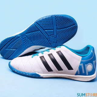Giày Đá Bóng Futsal Toni Trắng Xanh - Giày Thể Thao Đá Sân Mini