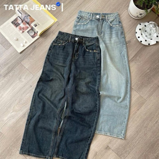 TATTA Jeans | Quần Jeans Xuông 103 Ống Rộng 25cm- 2 Màu Phối Túi Rách #8199 QCCC Nữ Women Pants