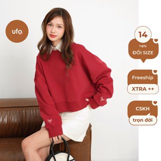 Áo nỉ ép form lửng freesize Lacci Cropped Sweater - ufo.thebasic