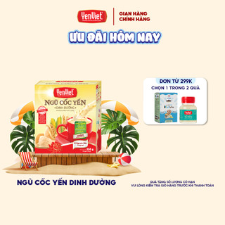 Ngũ cốc yến dinh dưỡng Yến Việt, bổ sung tổ yến thiên nhiên sấy thăng hoa, vitamin B, chất xơ, canxi, hộp 10 gói x 25g